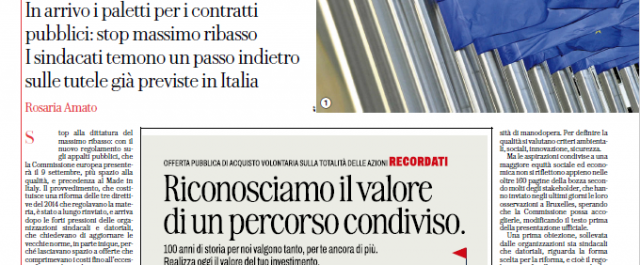 Nuovo regolamento europeo sugli appalti | FENEALUIL | Federazione Nazionale Lavoratori Edili Affini e del Legno
